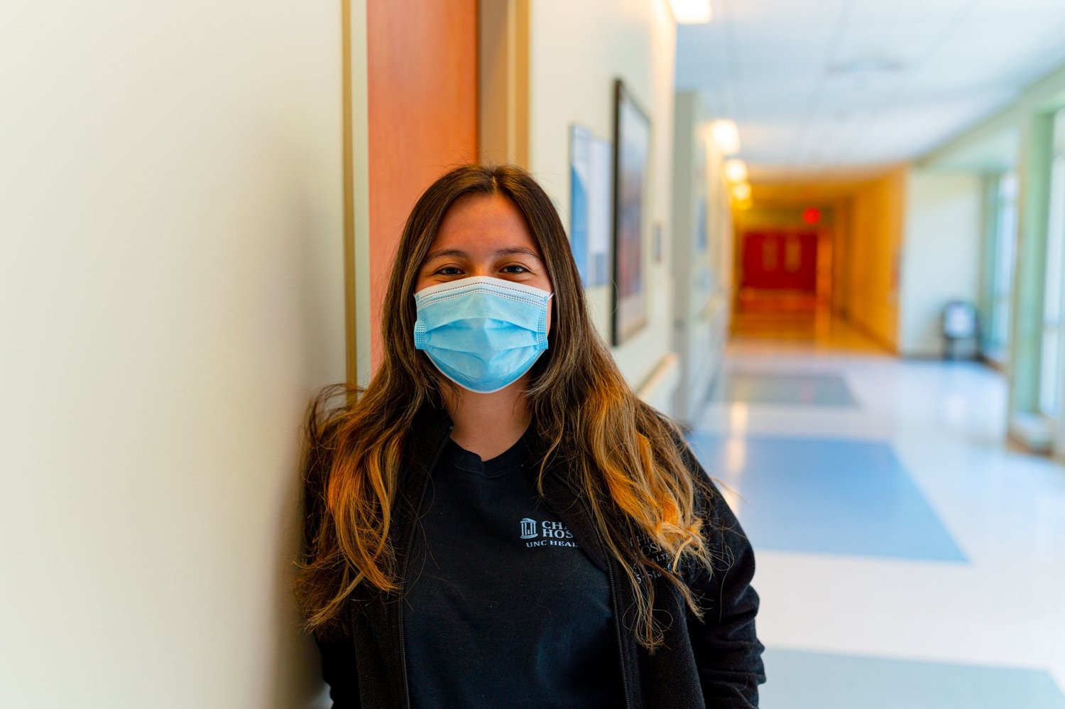 Libdy Lopez, a nursing assistant at Chatham Hospital. 'This past year was very overwhelming. Everything was so new and scary. It was definitely a good experience to see the COVID patients who made it out and go back to their families.' (Picked by Hannah McClellan)